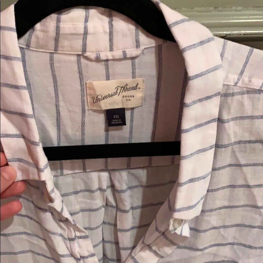 Universal Threads Linen Button Down Top - image 2